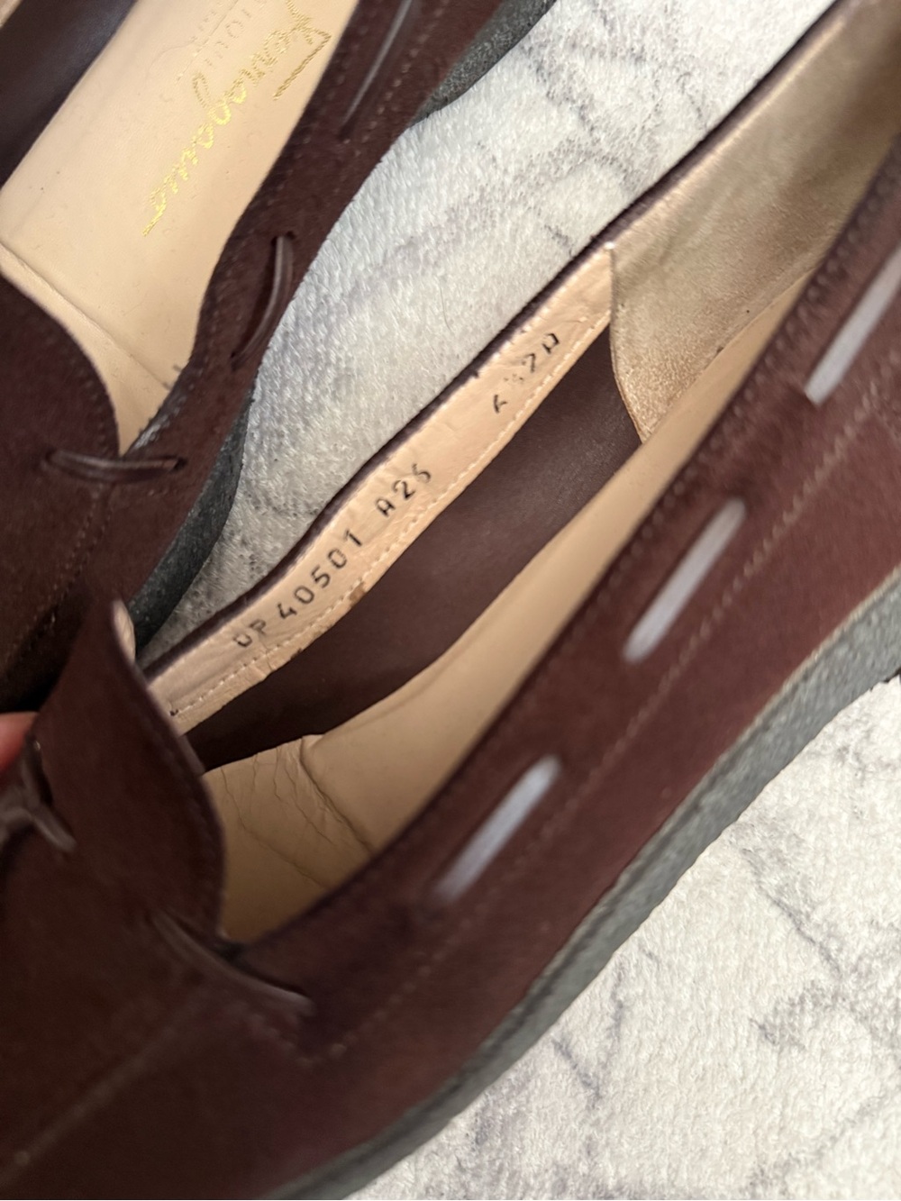 Salvatore Ferragamo Boutique Brown Suede Tassel Loafers Size 6.5 - Picture 10 of 10